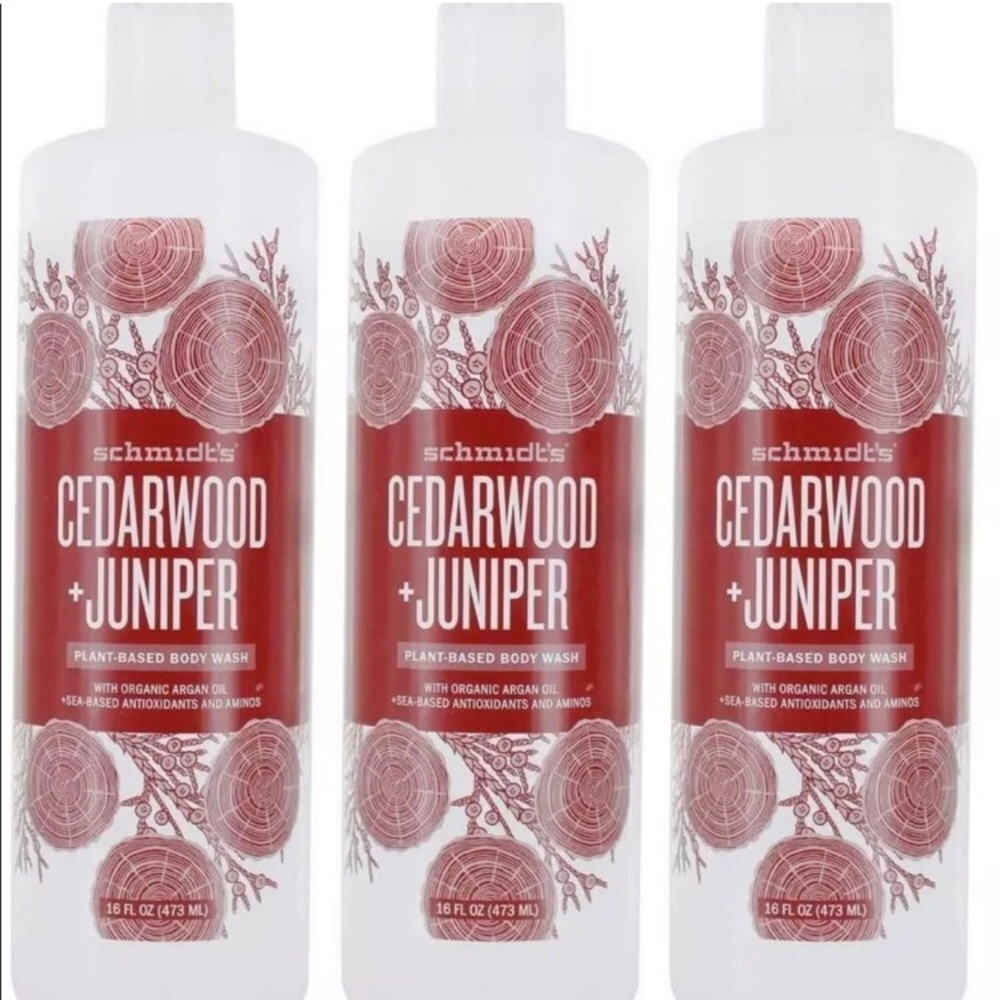3 Schmidt's Natural Cedarwood & Juniper Plant-Based Body Wash